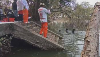 Дайверы обыскивают озеро в поисках пропавшей жены