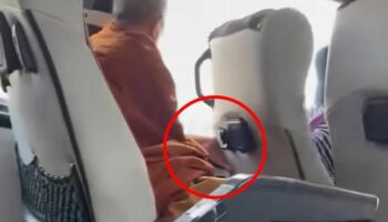 Видеодоказательство: тайский монах лапает грудь спящей пассажирки