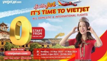 Невероятное предложение авиакомпании Thai Vietjet на рейсы по нулевому тарифу