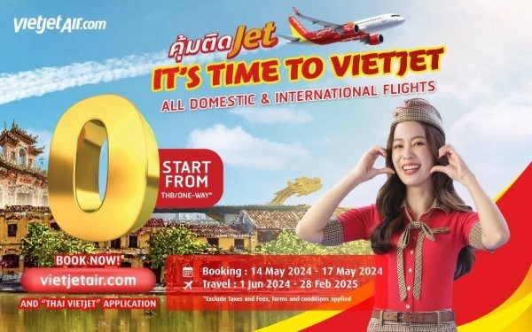 Невероятное предложение авиакомпании Thai Vietjet на рейсы по нулевому тарифу