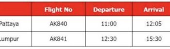 Авиакомпания Malaysia AirAsia возобновляет прямые рейсы в Паттайю