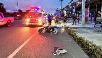 Водитель микроавтобуса в Паттайе сбежал после смертельной аварии на мотоцикле