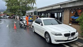 Корейский турист врезался в BMW на спортбайке