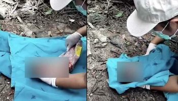 Общественные митинги после того, как в Бурираме бросили маленького мальчика