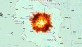 В результате взрыва бомбы и перестрелки в Паттани четверо полицейских получили ранения