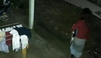 Вор-извращенец, переодетый женщиной, крадет нижнее белье в Районге