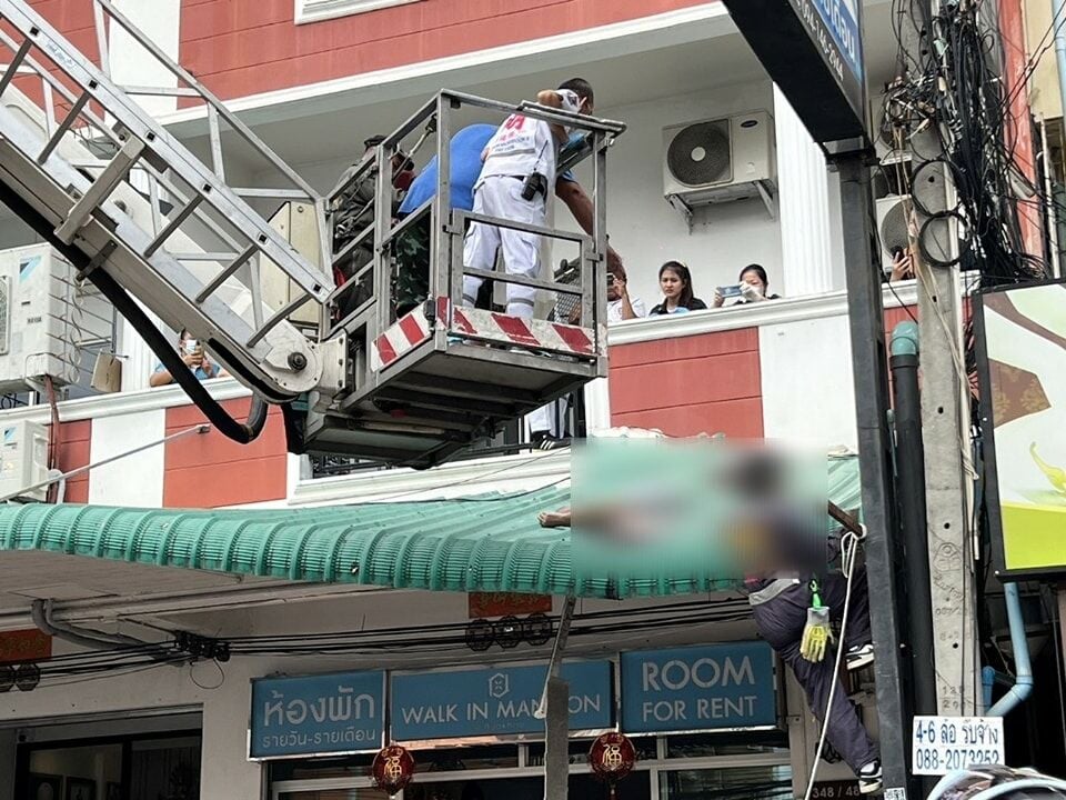 Голландец разбился насмерть в особняке в Паттайе, вызвав панику