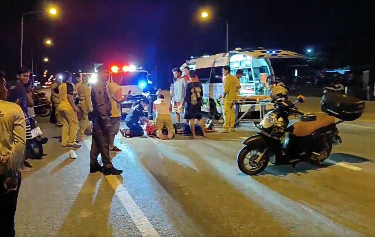 Китаец был смертельно сбит пикапом, когда переходил дорогу в Районге