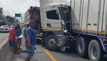 Неисправность тормозов грузовика стала причиной аварии с участием шести автомобилей в Чонбури