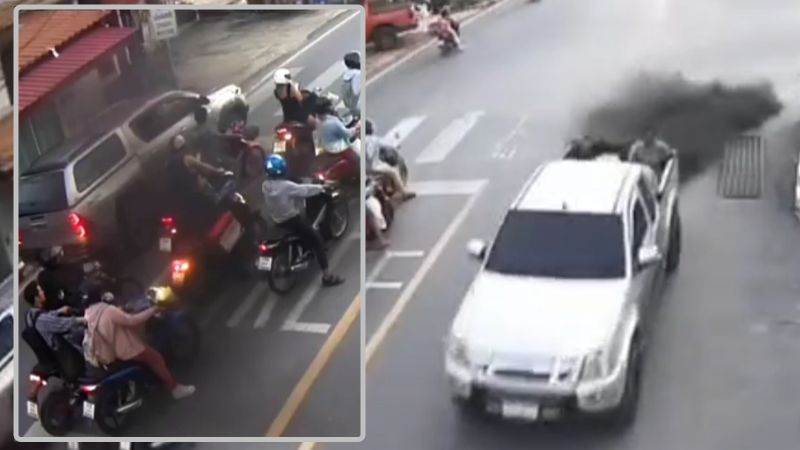 Полиция заработала 3,5 тыс. лайков на задержании водителя чадящего пикапа