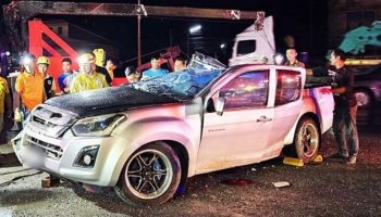 Сильный дождь сбил водителя, превысившего скорость, в Накхонратчасиме