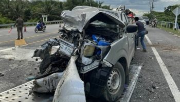 Сонный водитель убил 3 человек и ранил 2 в ДТП в Сонгкхле