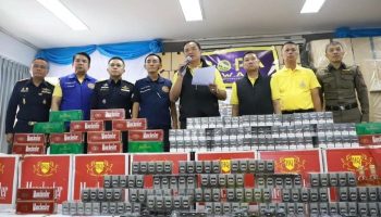 Тайская полиция задержала крупную подпольную торговлю алкоголем и сигаретами в Хатъяй