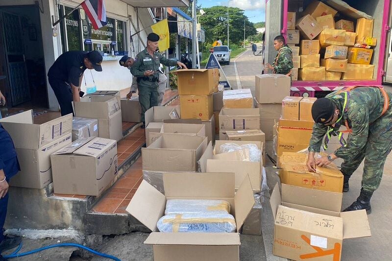 Тайский пограничный патруль конфисковал незаконное оборудование для онлайн-гемблинга