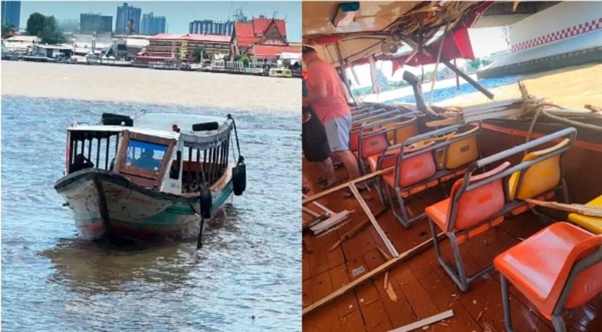 Драма о столкновении на реке Чао Прайя: четверо пострадали при крушении лодки