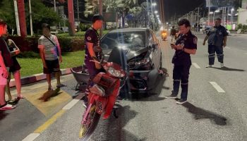Мотоциклист тяжело ранен пьяным водителем в результате столкновения автомобилей в Паттайе