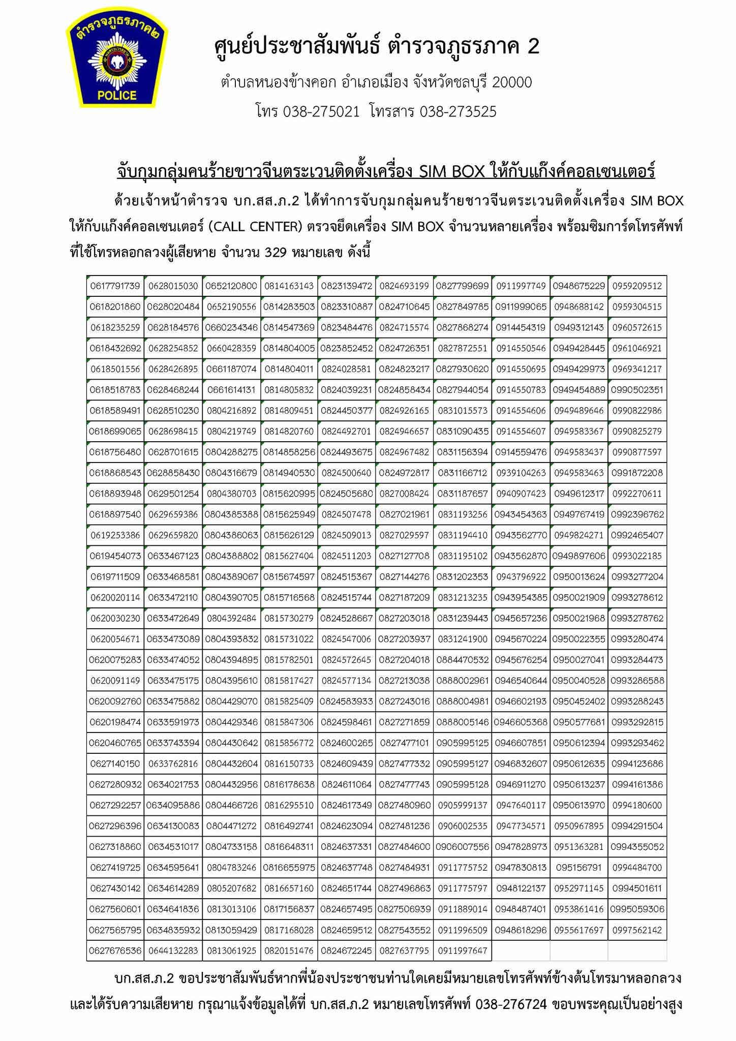 Обнародовано 329 телефонных номеров мошенников из китайского колл-центра