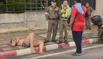 Высокая скорость: иностранец врезался на угнанном такси в столб электропередачи в Паттайе