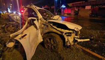 Подростки разбились на пикапе на главном шоссе Пхукета