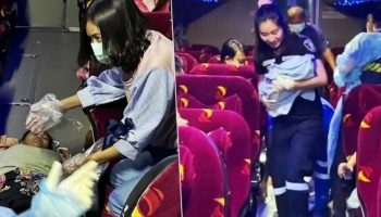 Прибытие автобуса: Ребенок родился на борту рейса Кхонкан - Пхукет