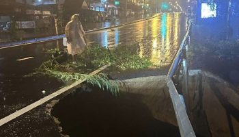 Участок шоссе Wiset Rd. обвалился в Раваи