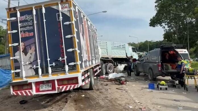 Трое погибли в результате столкновения грузовика в Районге на строительной площадке