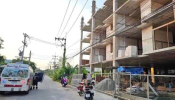 Бирманский рабочий-строитель выпал с 3-го этажа в Саттахипе