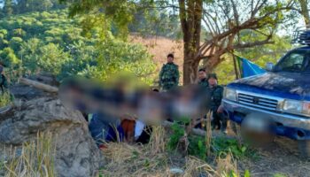 Арест на границе: тайские копы "справляются" с бандой нелегалов, въезжающих на территорию страны