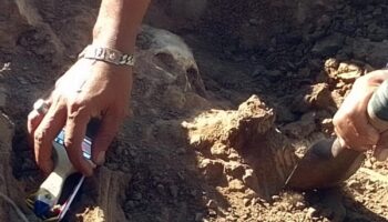 Археологи исследуют скелеты железного века, глиняную посуду