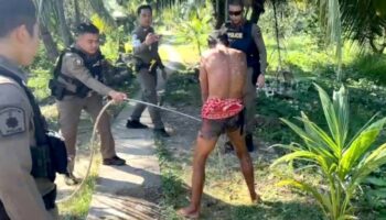 Мужчина, накачанный метамфетамином, наносит увечья и орудует ножом во время столкновения с полицией