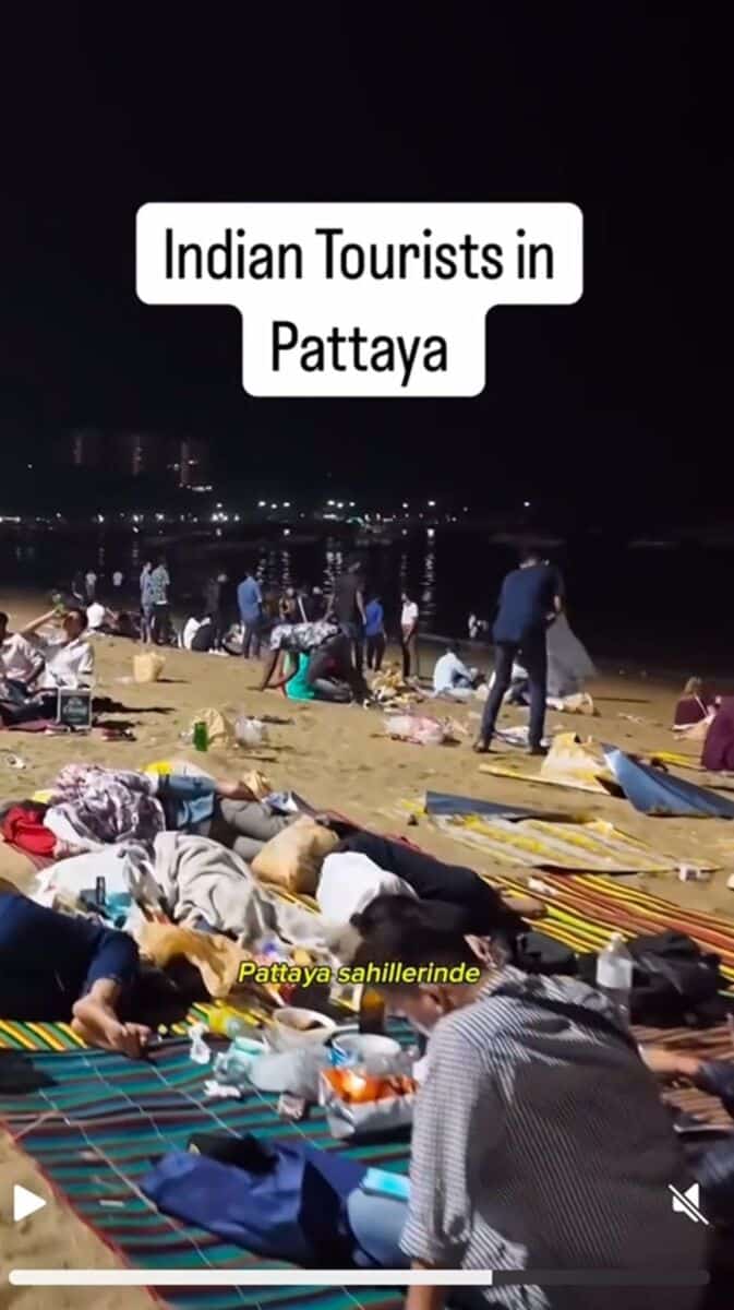 Береговая достопримечательность: Вирусное видео показывает индийских туристов, спящих на пляже Паттайи