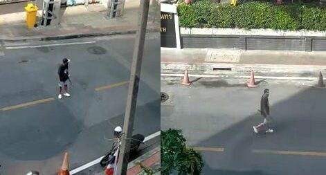 Мужчина угрожает полиции Бангкока мачете из-за штрафа в размере 1000 бат (видео)