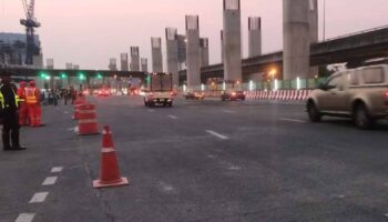 Вновь открывается платная площадка для въезда на скоростную автомагистраль рядом с местом обрушения