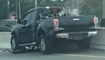 Безрассудный водитель BMW перекладывает вину на другого водителя в массовой аварии с пикапом