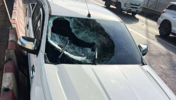 Бетон с эстакады Рама 2 упал на пикап