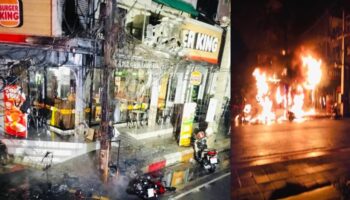 Два мотоцикла уничтожены огнем в результате пожара в Кароне