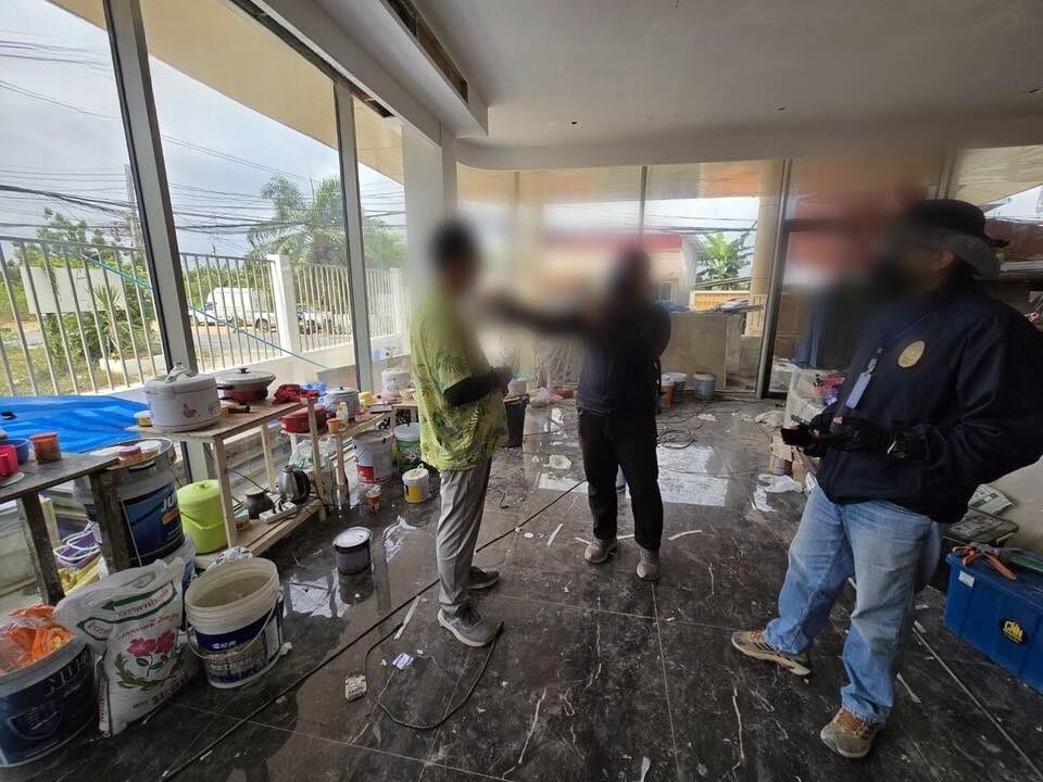 На строительной площадке в Паттайе арестовали нелегального китайского рабочего