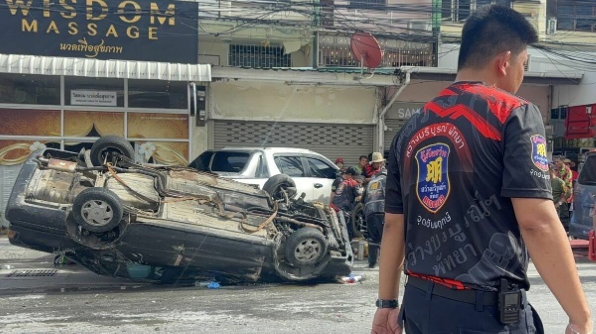 Пьяный водитель в Паттайе стал причиной аварии на Сонгкране, в результате которой пострадали 7 человек