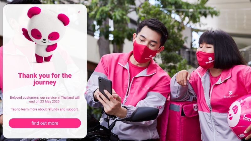 FoodPanda завершает работу в Таиланде