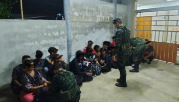 22 нелегальных мигранта были пойманы при пересечении границы Мьянмы в Канчанабури