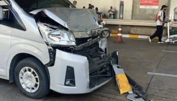 Авария с участием четырех авто произошла в аэропорту Пхукета