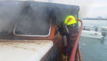 На яхте у побережья Джомтьена произошел пожар, о жертвах не сообщается