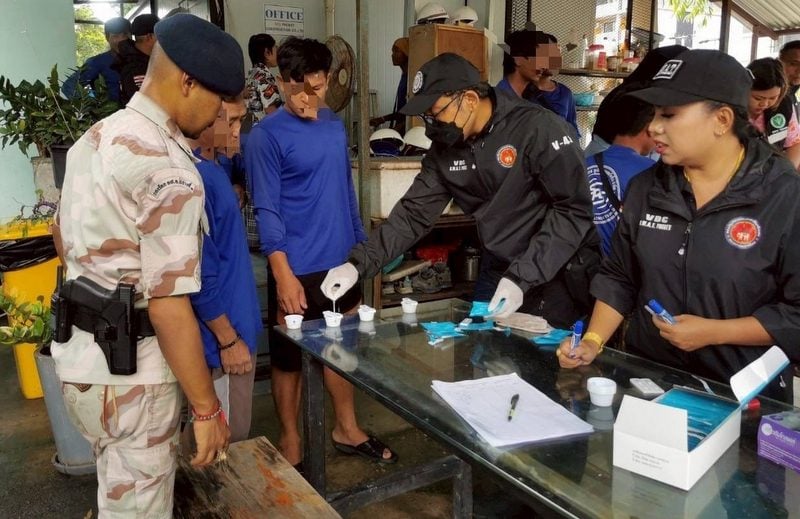 Проверка пяти тестов на метамфетамин в лагере для трудовых мигрантов на Пхукете дала положительный результат