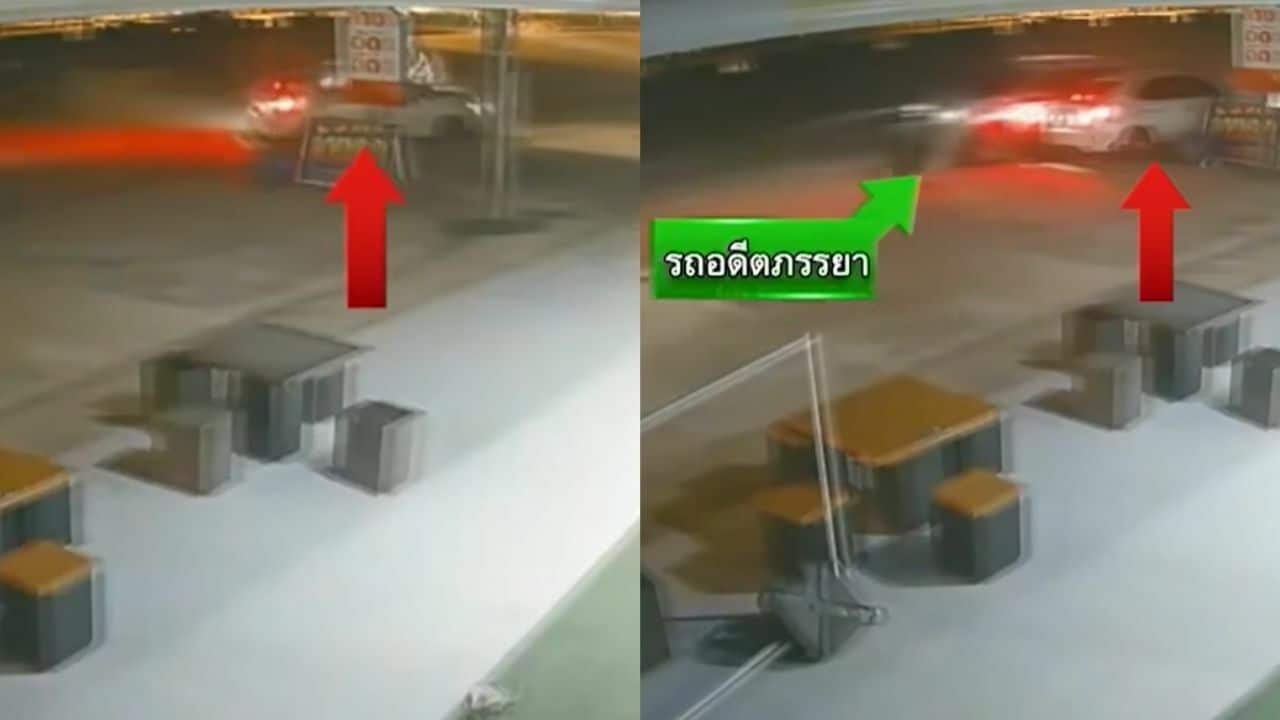 Тайская женщина протаранила машину бывшего мужа из-за пропажи средств для детей