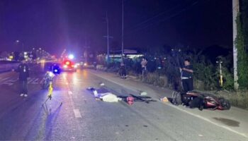 Учитель погиб в аварии на мотоцикле в Нонтхабури