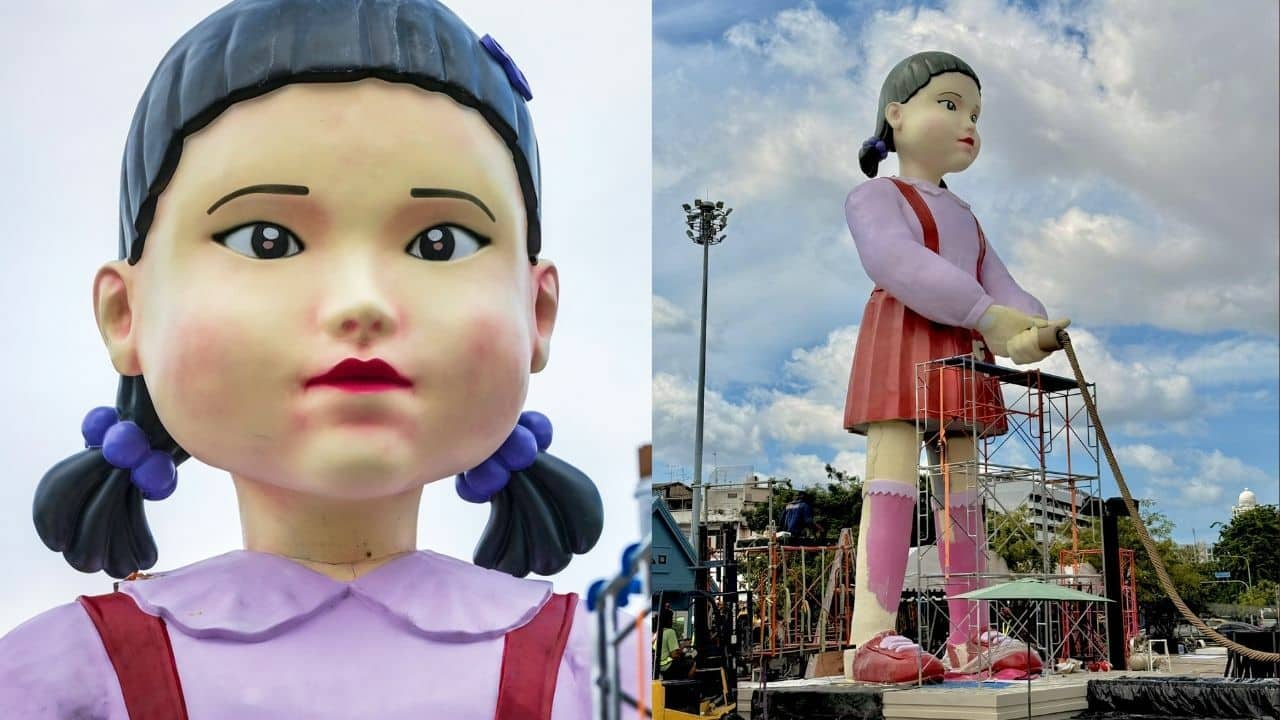 Гигантские куклы захватывают Бангкок в честь запуска третьего сезона Игры в кальмара