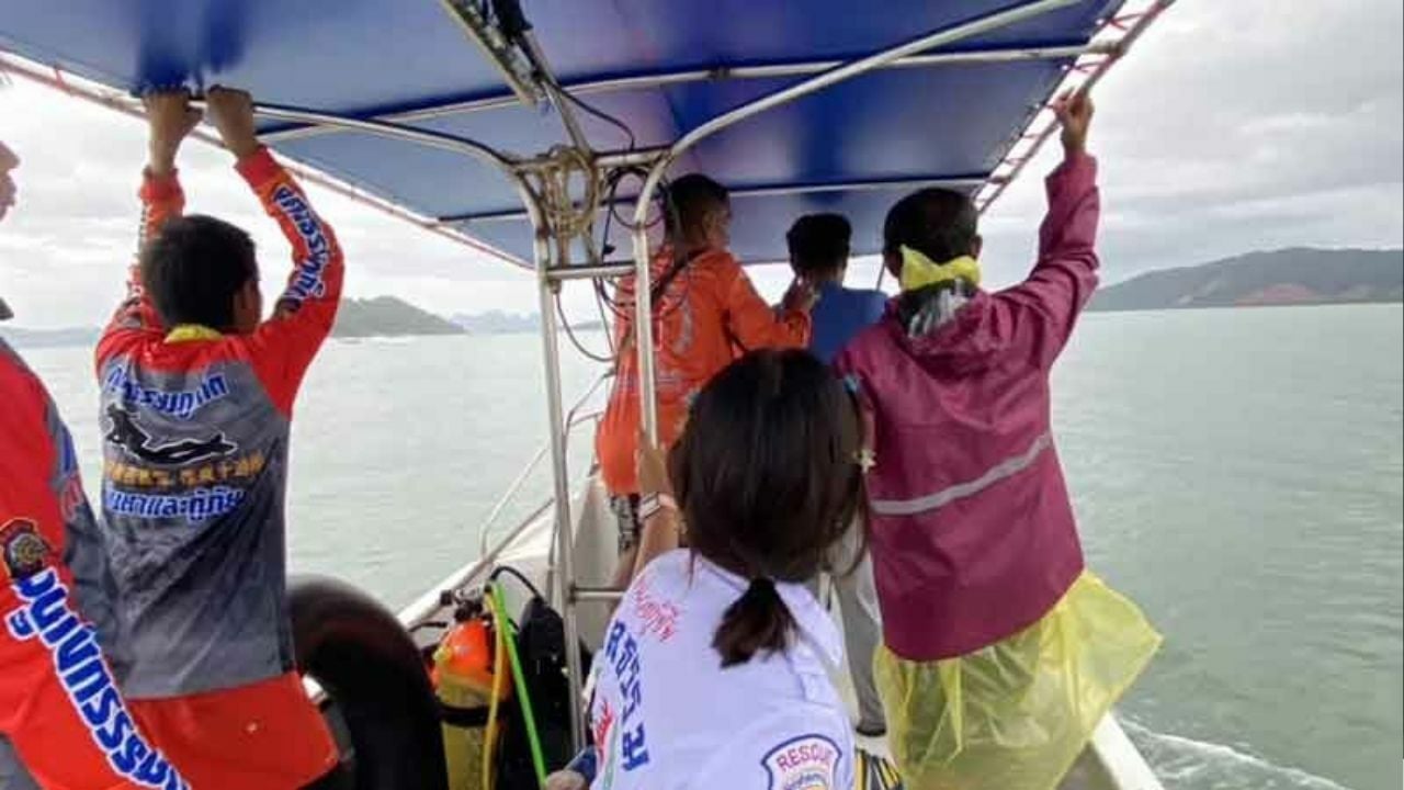 Лодка для рыбалки перевернулась у побережья Пхукета, один спасён, один пропавший