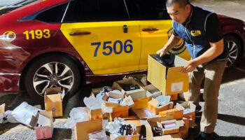 Перехваченные контрабандные вейпы у малайзийской границы