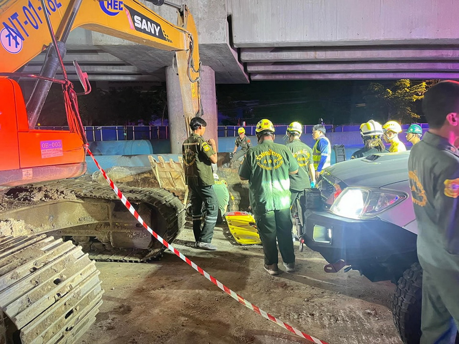 Рабочий из Мьянмы погиб в результате несчастного случая на стройке на бангкокской дороге Рама II