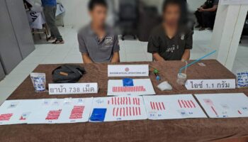 Буфало бритва, когда дуэт Яба в Чонбури пойман на месте преступления